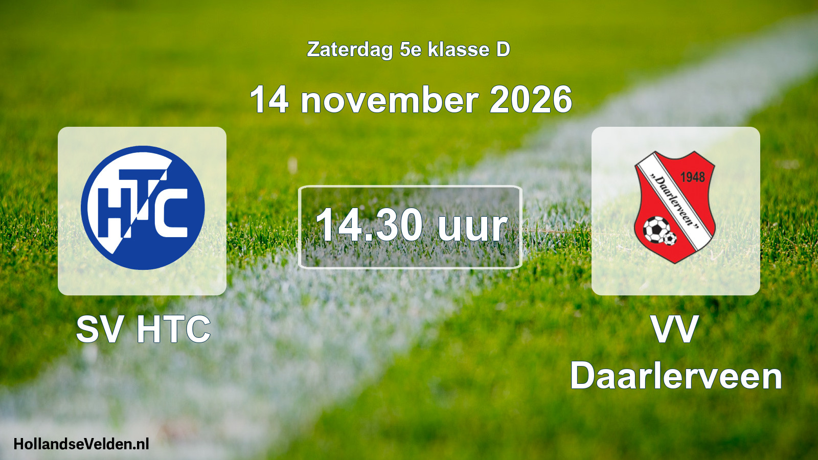 Geplande wedstrijd: SV HTC - VV Daarlerveen (14 november 2026)