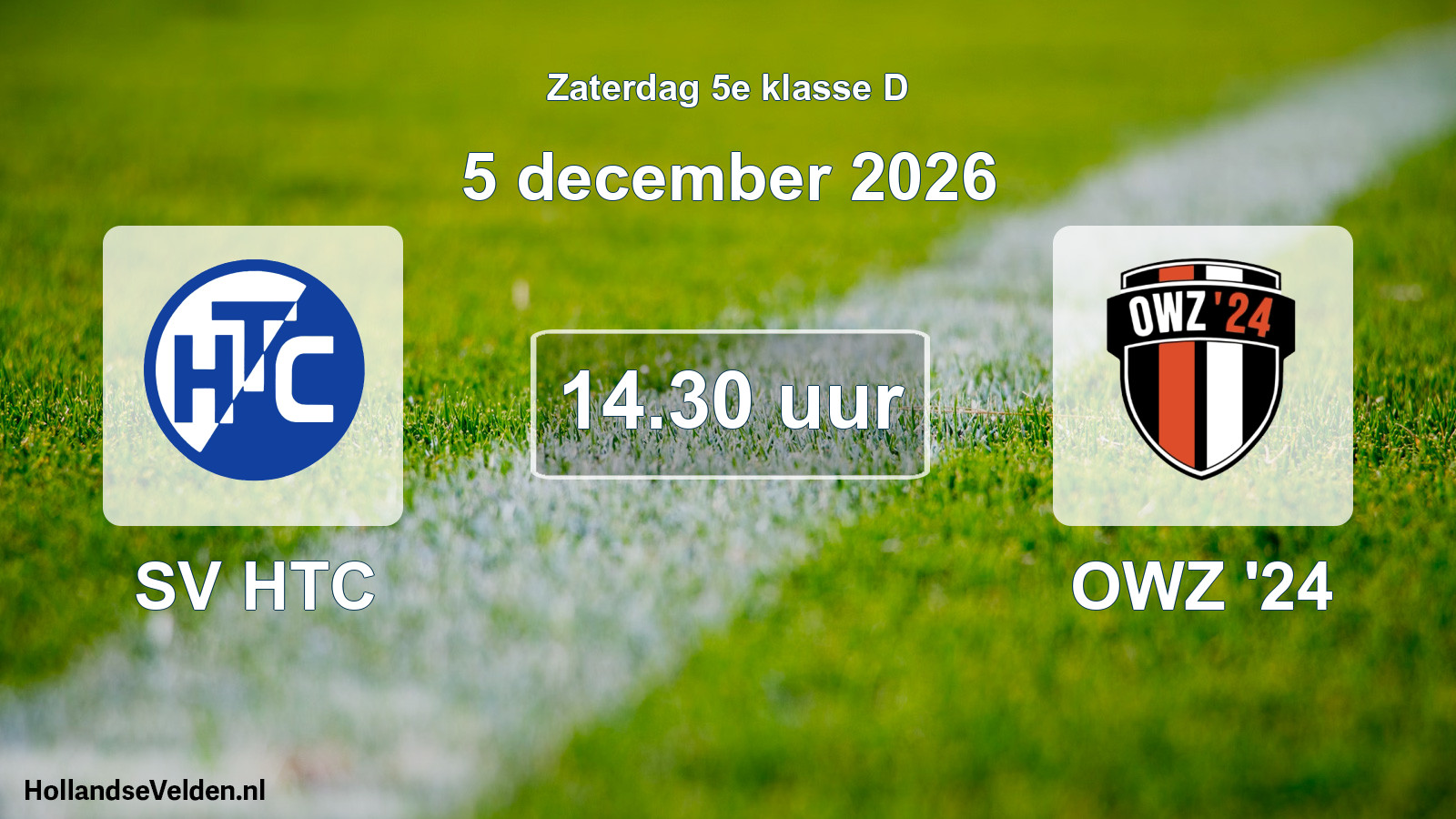 Geplande wedstrijd: SV HTC - OWZ '24 (5 december 2026)