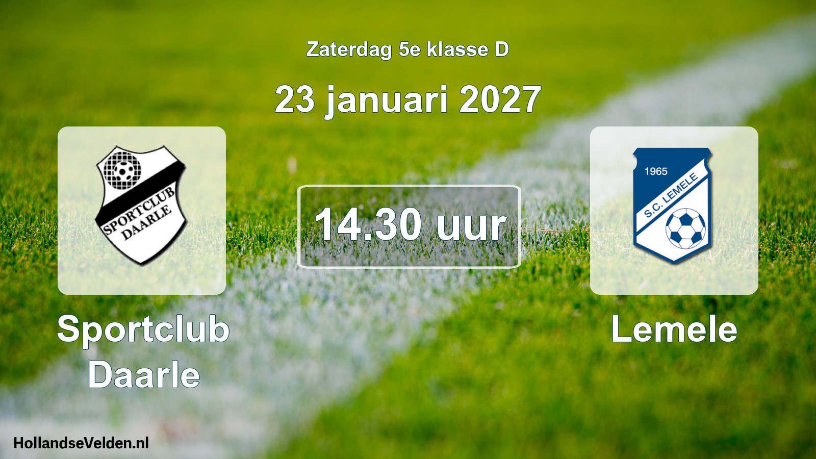 Geplande wedstrijd: Sportclub Daarle - Lemele (23 januari 2027)
