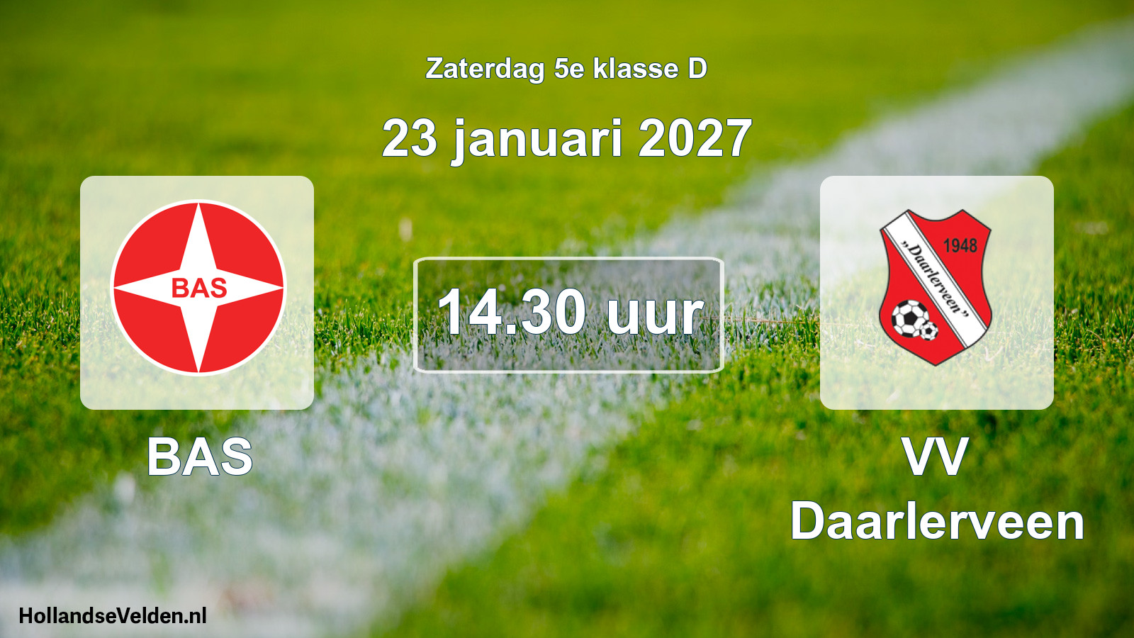 Geplande wedstrijd: BAS - VV Daarlerveen (23 januari 2027)