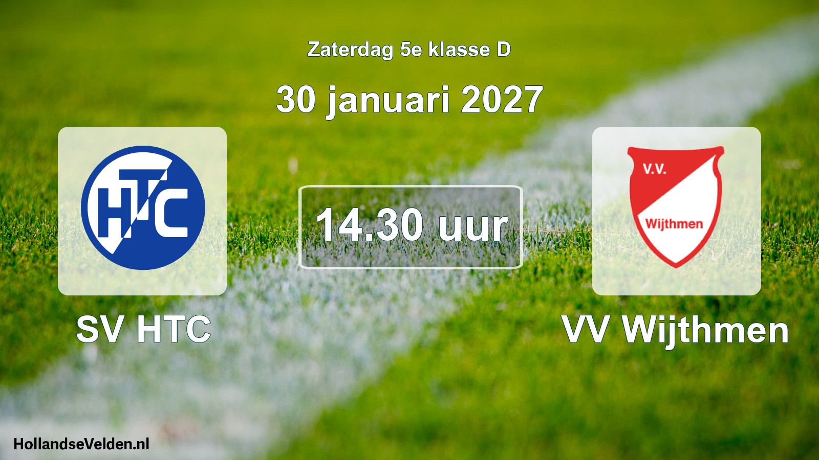 Geplande wedstrijd: SV HTC - VV Wijthmen (30 januari 2027)
