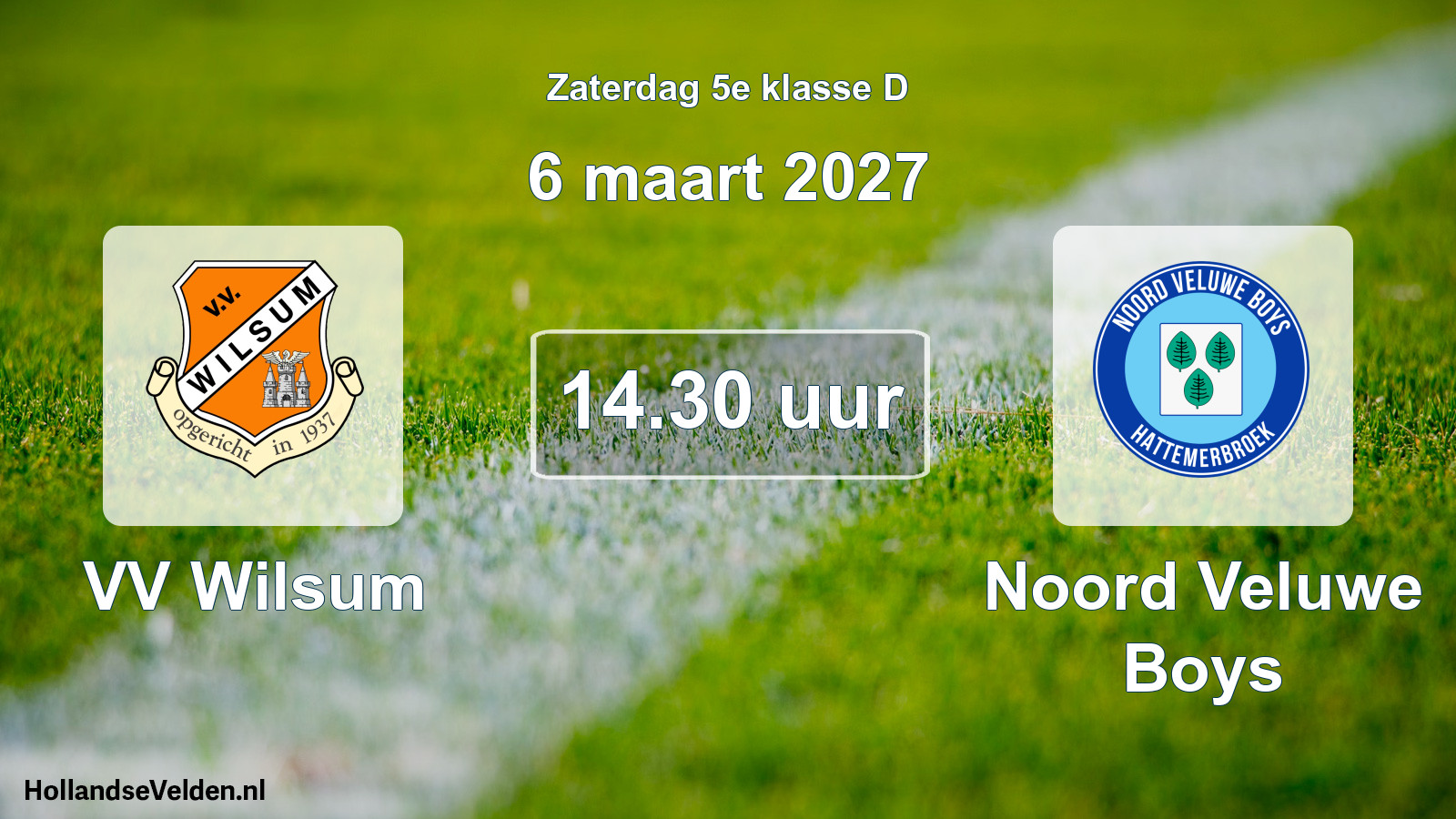 Geplande wedstrijd: VV Wilsum - Noord Veluwe Boys (6 maart 2027)
