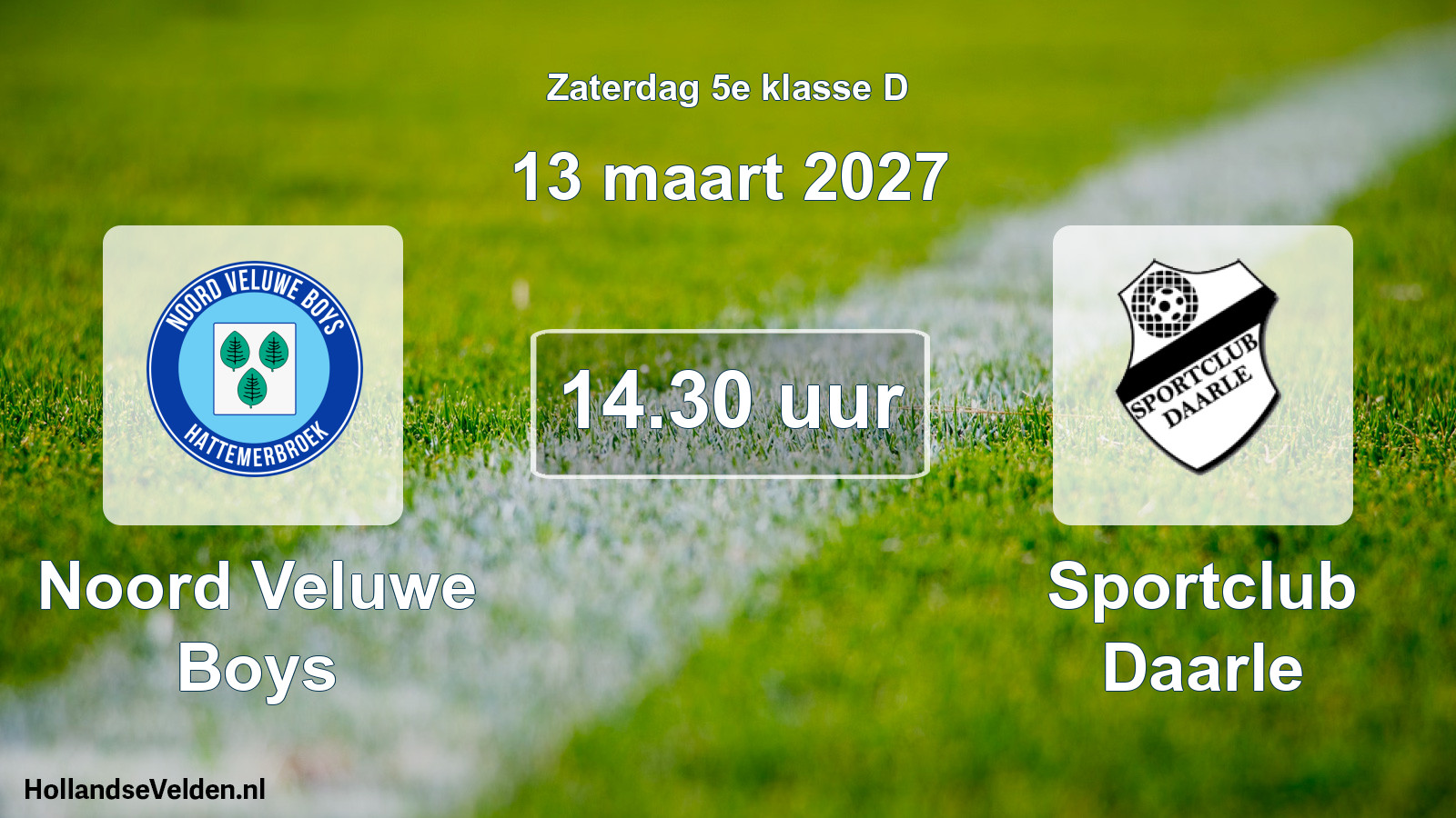 Geplande wedstrijd: Noord Veluwe Boys - Sportclub Daarle (13 maart 2027)