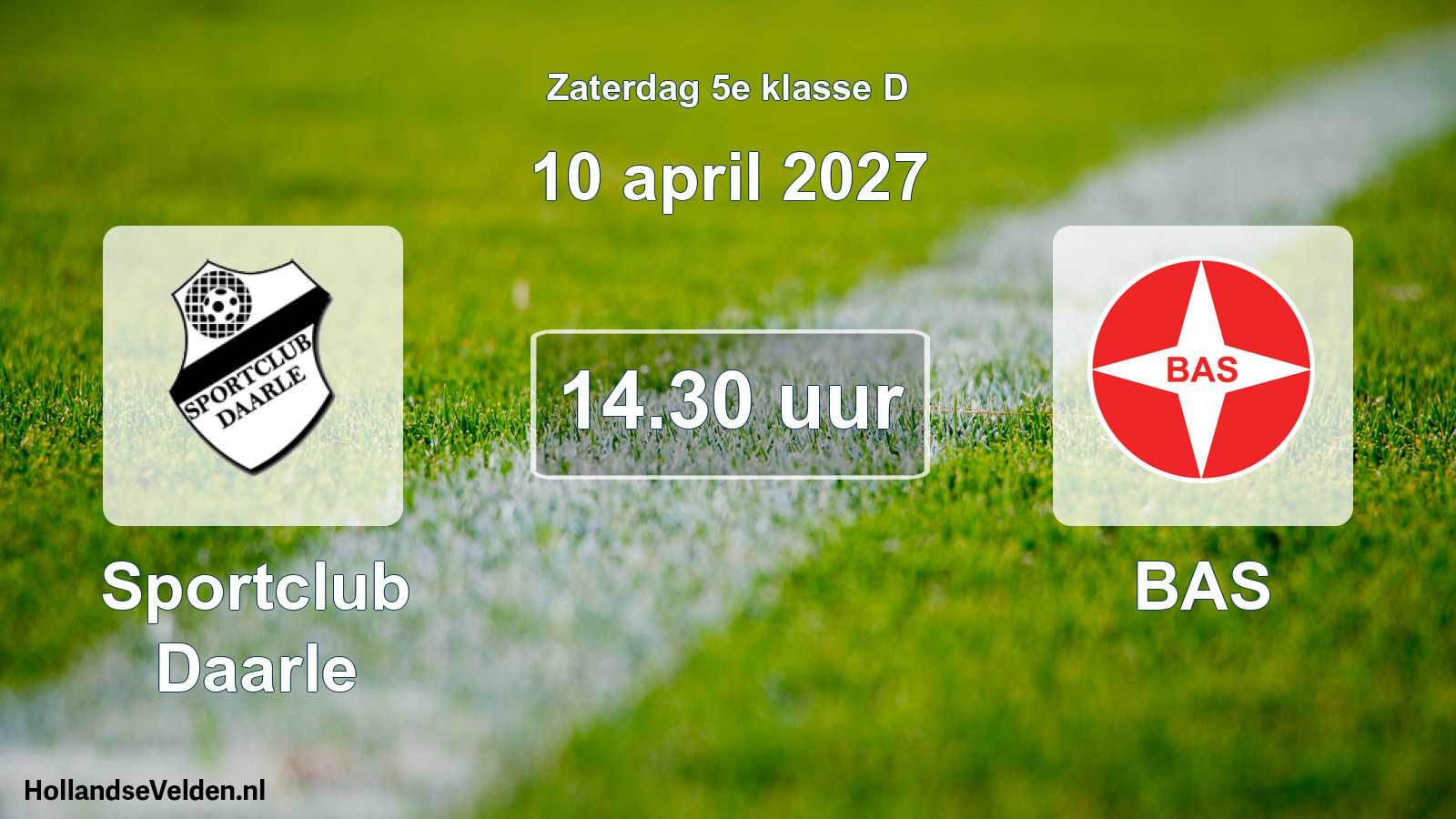 Geplande wedstrijd: Sportclub Daarle - BAS (10 april 2027)