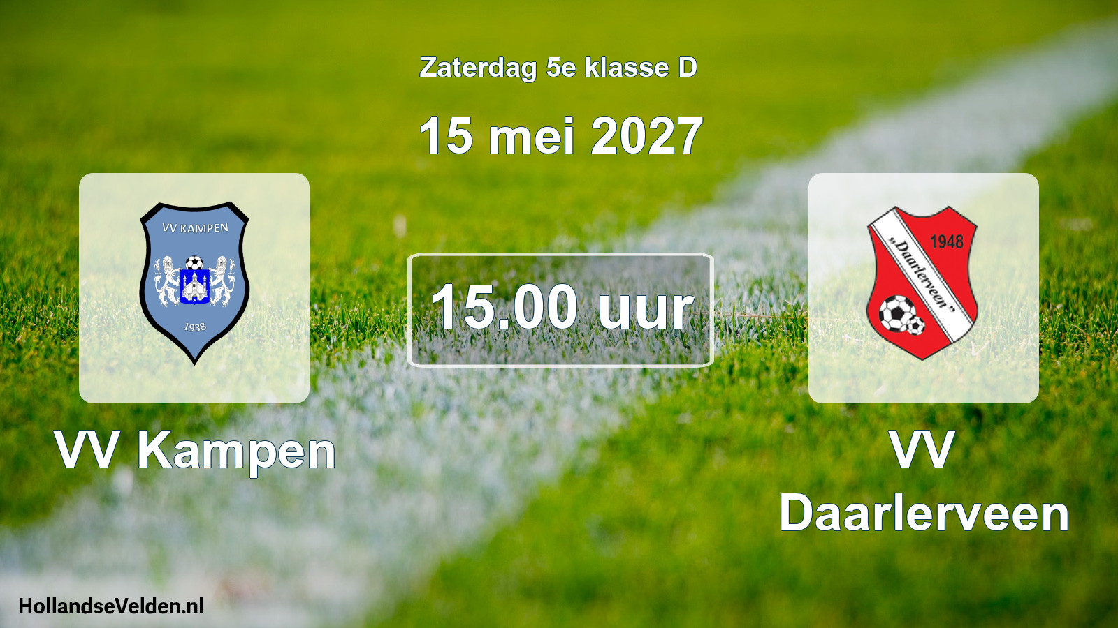 Geplande wedstrijd: VV Kampen - VV Daarlerveen (15 mei 2027)
