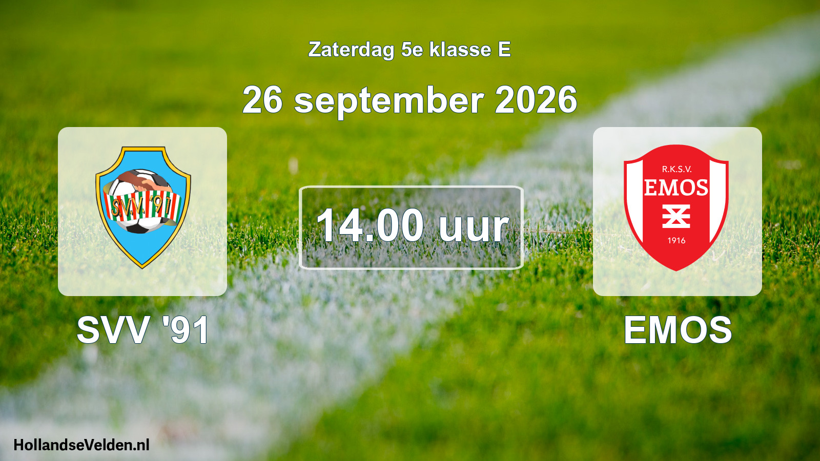 Geplande wedstrijd: SVV '91 - EMOS (26 september 2026)