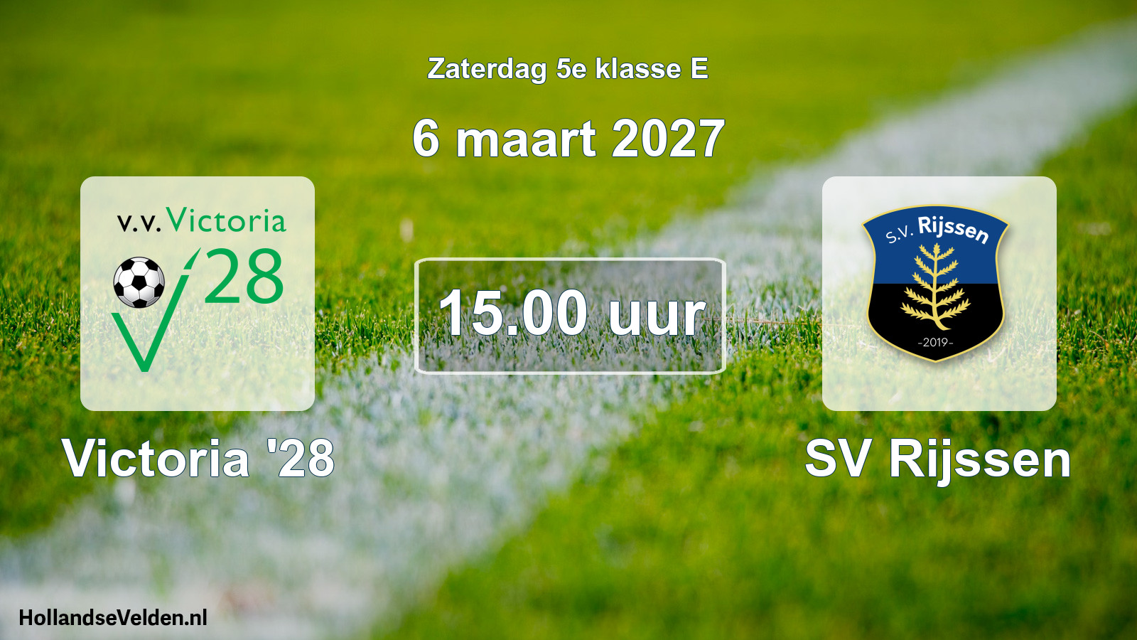 Scheduled Match: Victoria '28 - SV Rijssen (6 March 2027)