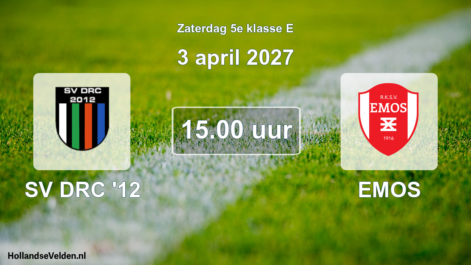 Geplande wedstrijd: SV DRC '12 - EMOS (3 april 2027)