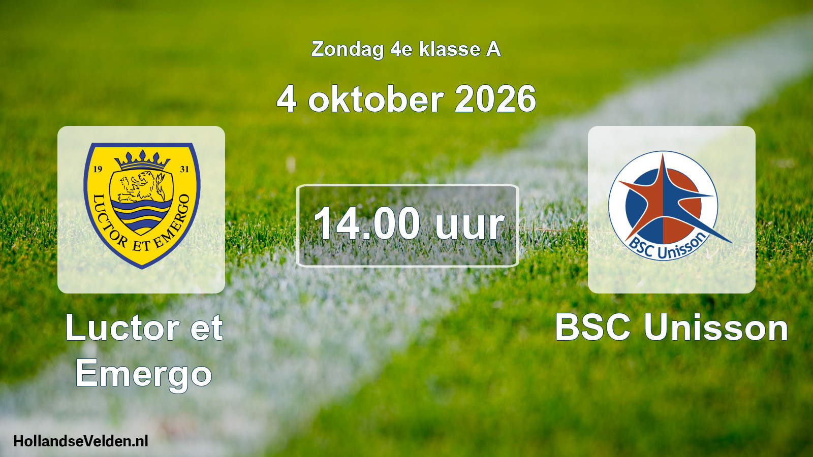 Geplande wedstrijd: Luctor et Emergo - BSC Unisson (4 oktober 2026)