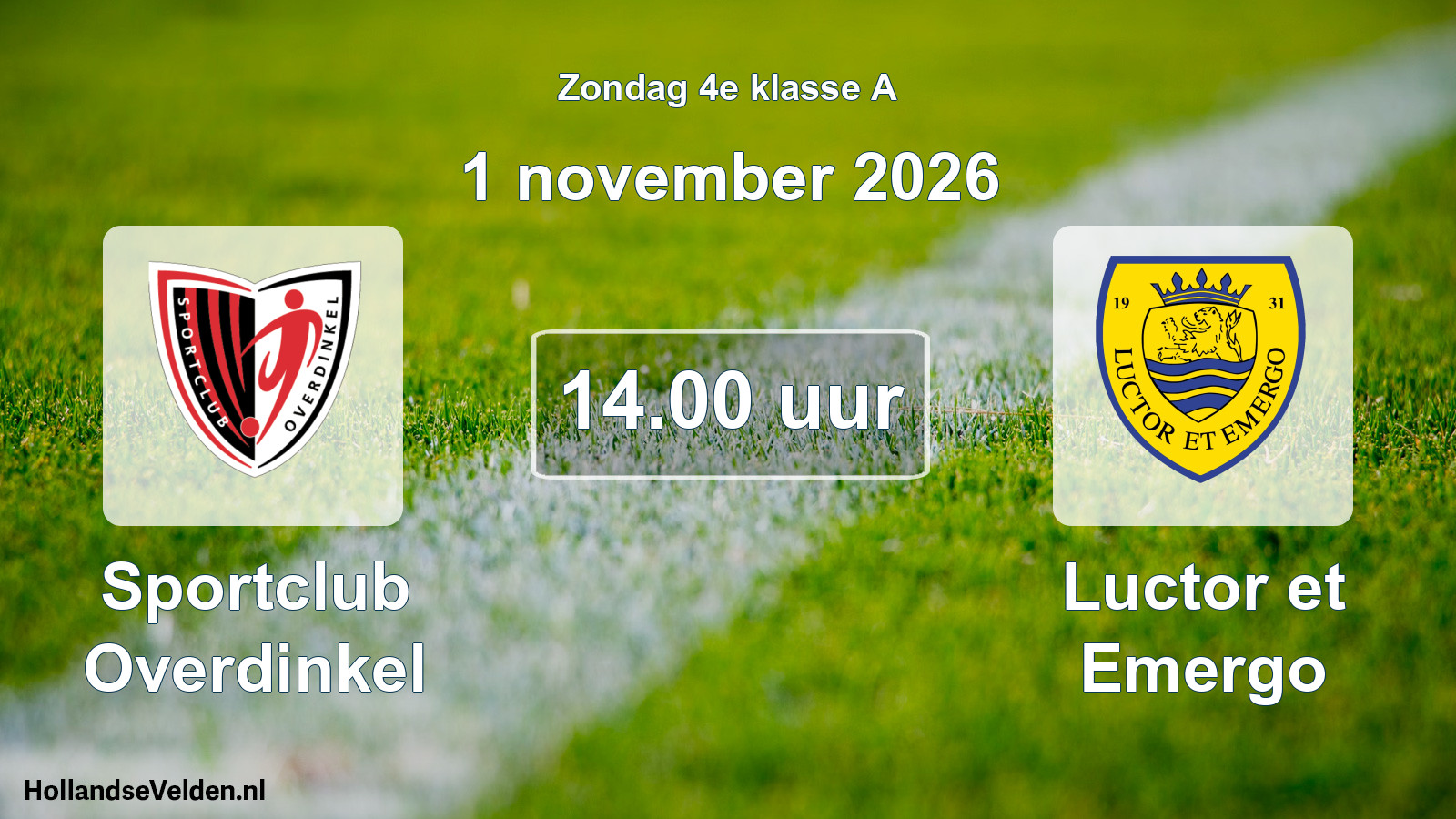 Geplande wedstrijd: Sportclub Overdinkel - Luctor et Emergo (1 november 2026)