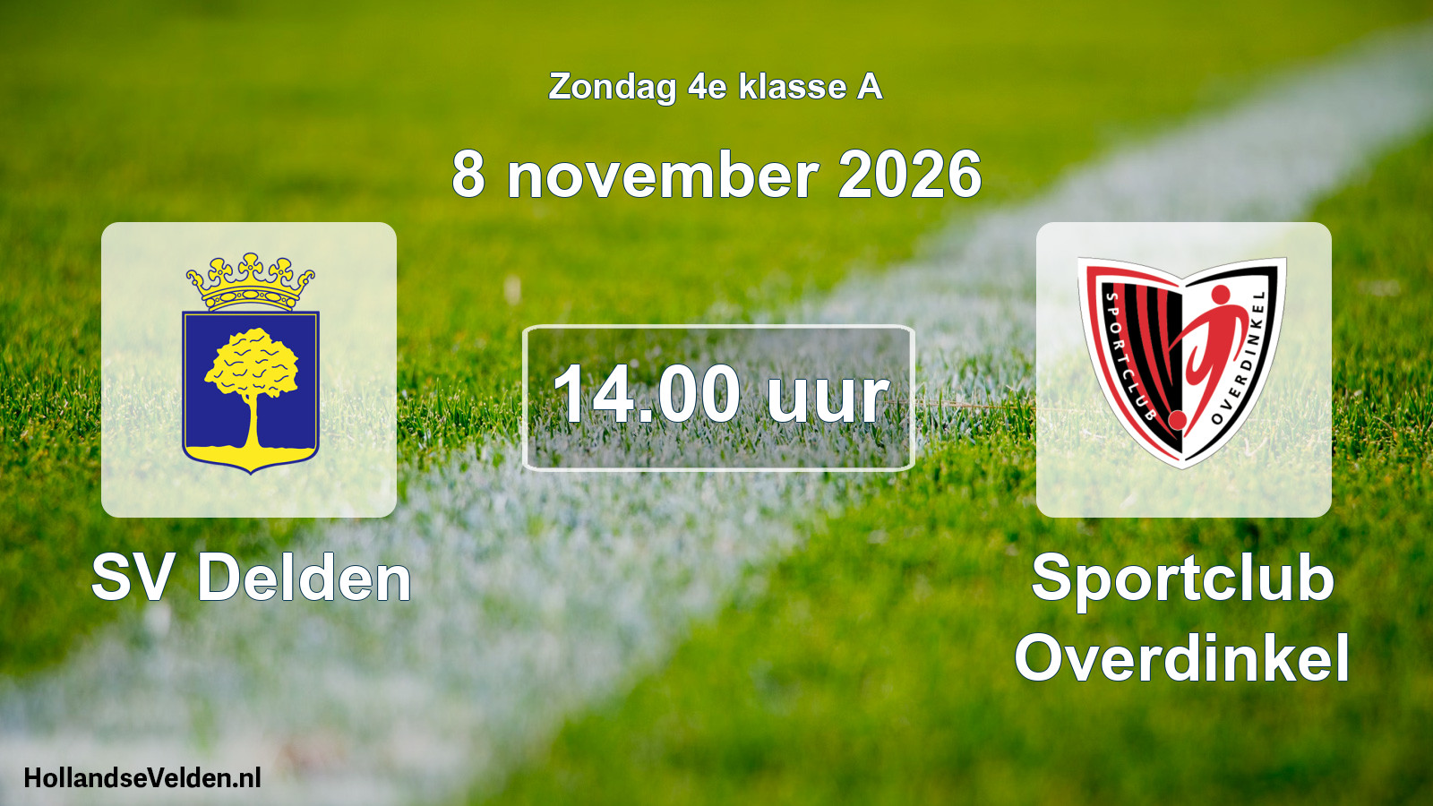 Geplande wedstrijd: SV Delden - Sportclub Overdinkel (8 november 2026)