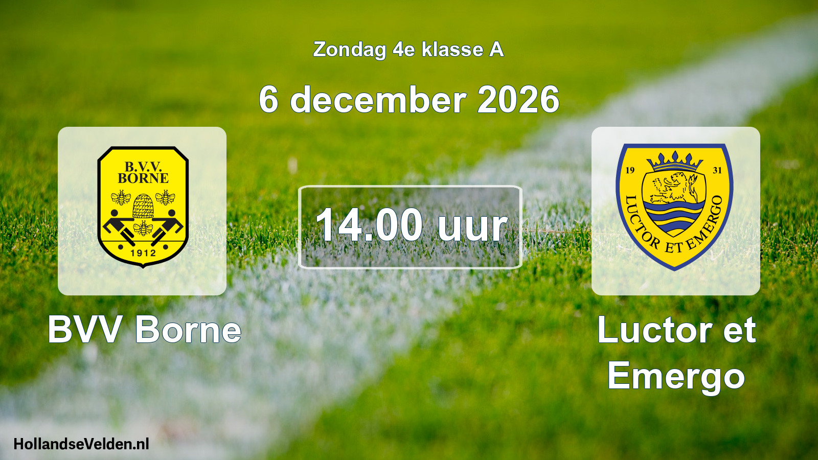 Geplande wedstrijd: BVV Borne - Luctor et Emergo (6 december 2026)