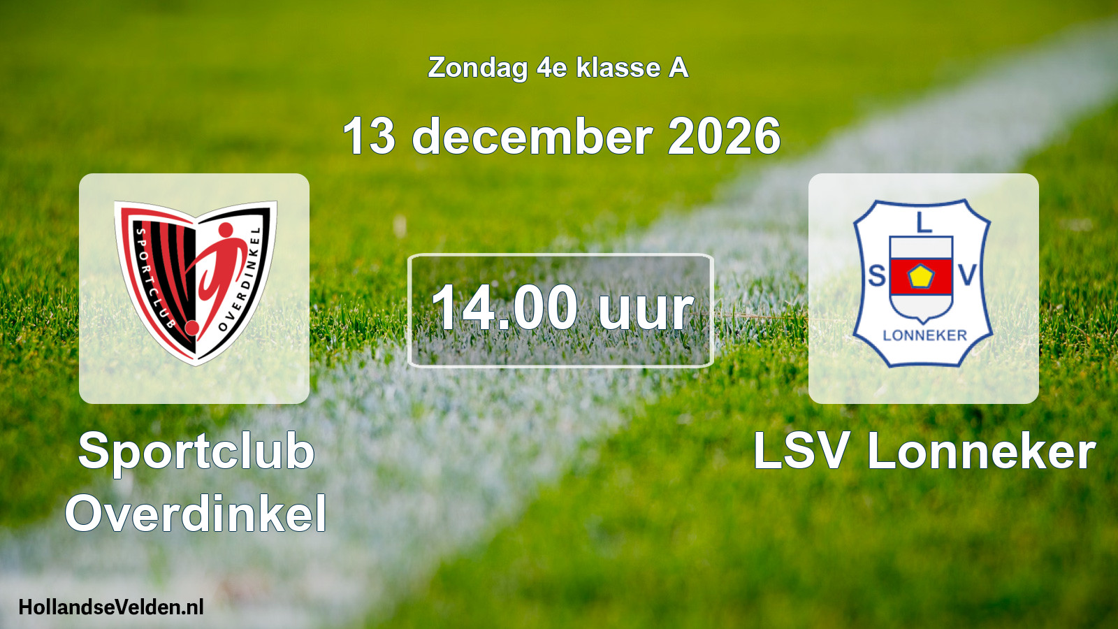Geplande wedstrijd: Sportclub Overdinkel - LSV Lonneker (13 december 2026)
