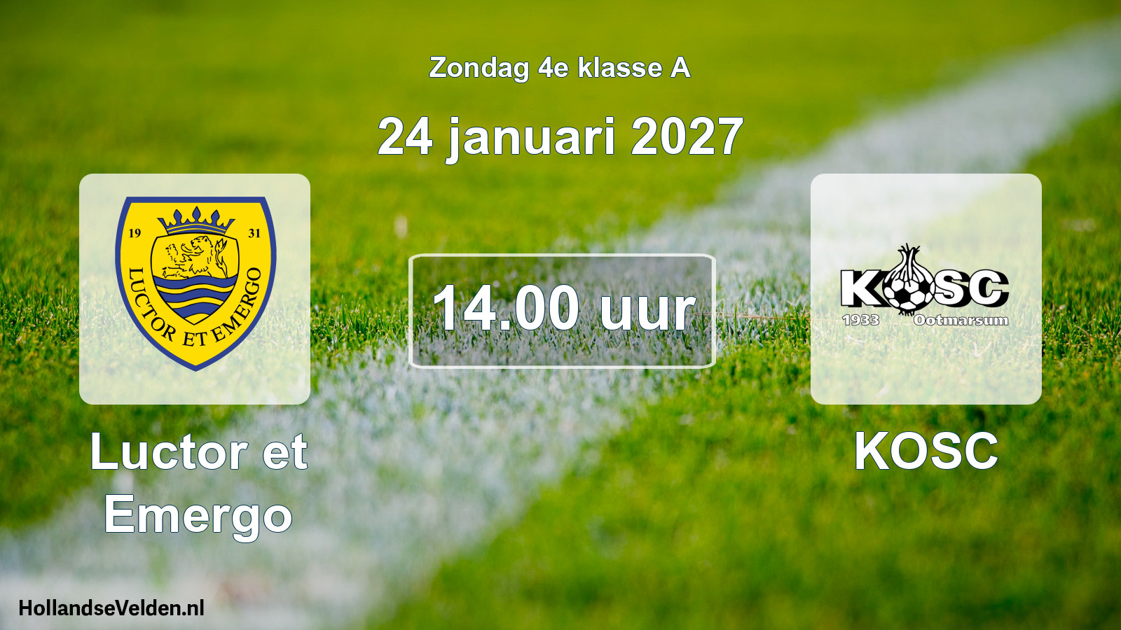 Geplande wedstrijd: Luctor et Emergo - KOSC (24 januari 2027)