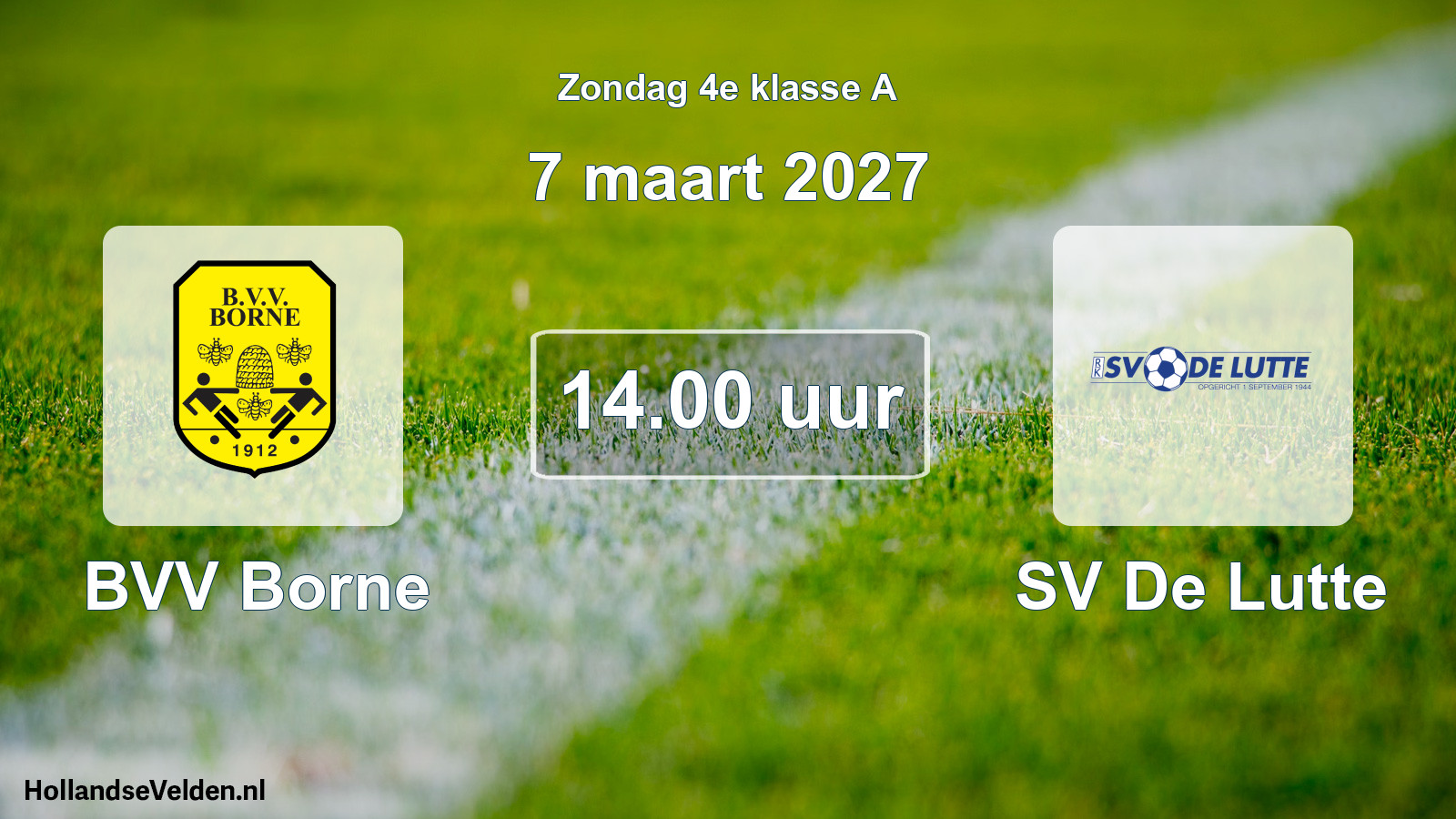 Geplande wedstrijd: BVV Borne - SV De Lutte (7 maart 2027)