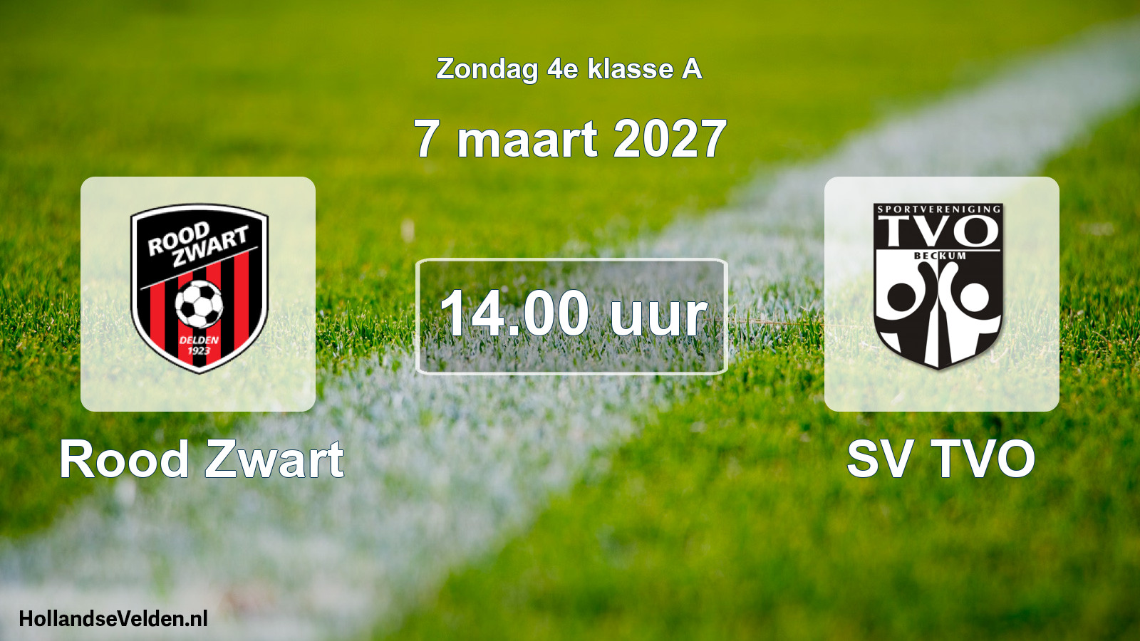 Geplande wedstrijd: Rood Zwart - SV TVO (7 maart 2027)