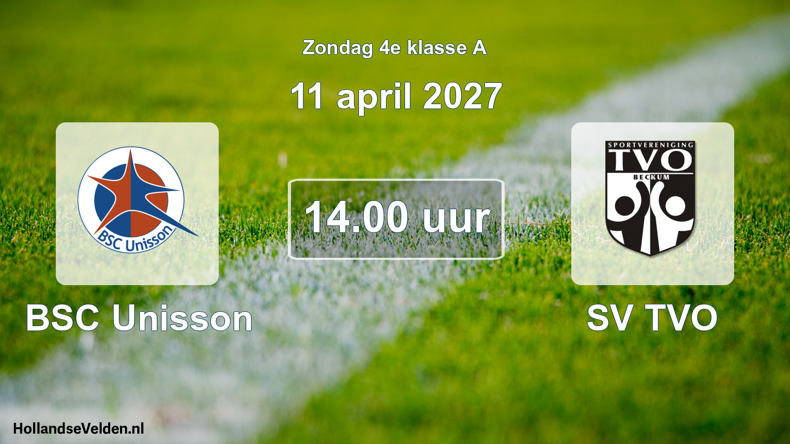 Geplande wedstrijd: BSC Unisson - SV TVO (11 april 2027)