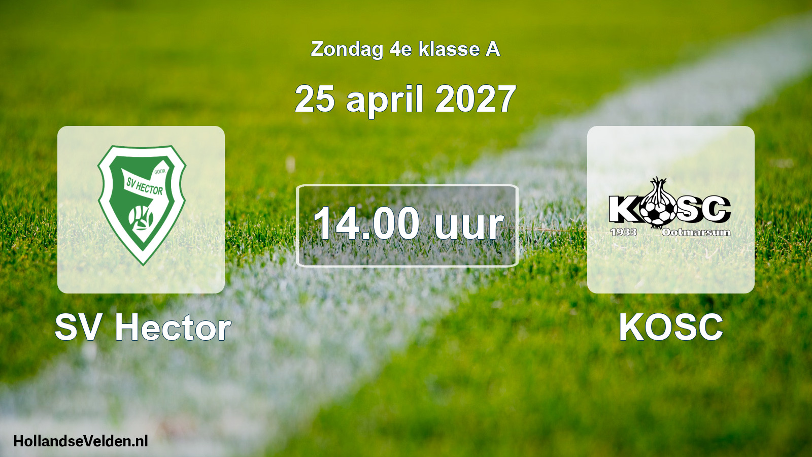 Scheduled Match: SV Hector - KOSC (25 April 2027)