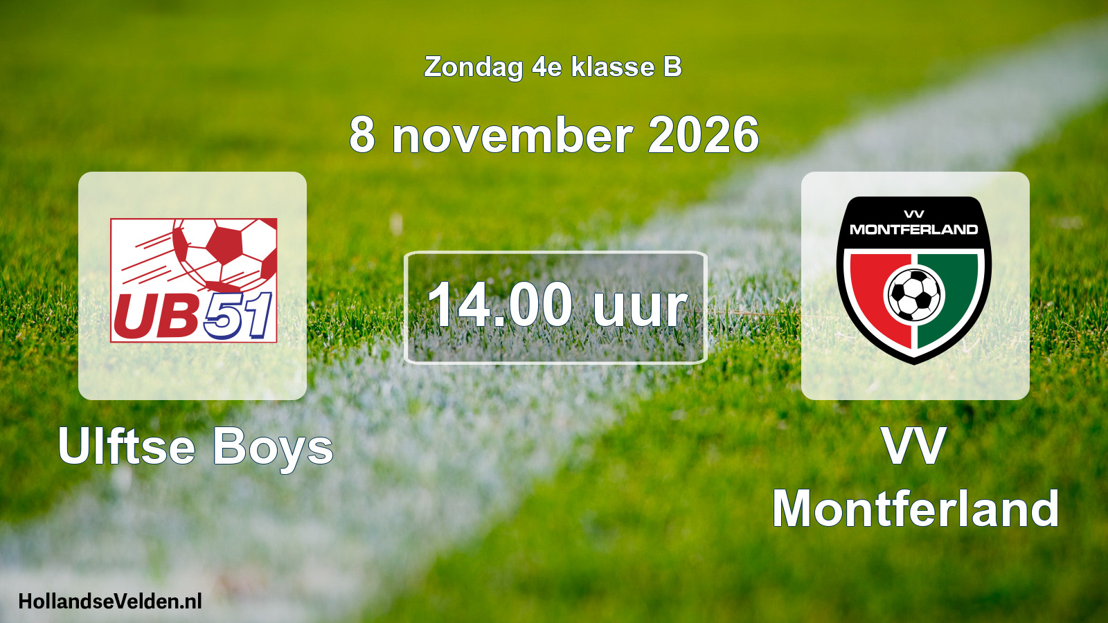 Geplande wedstrijd: Ulftse Boys - VV Montferland (8 november 2026)