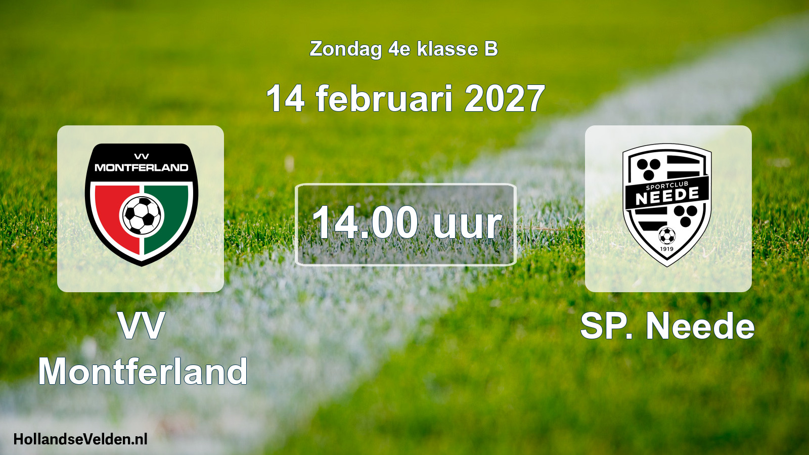 Geplande wedstrijd: VV Montferland - SP. Neede (14 februari 2027)