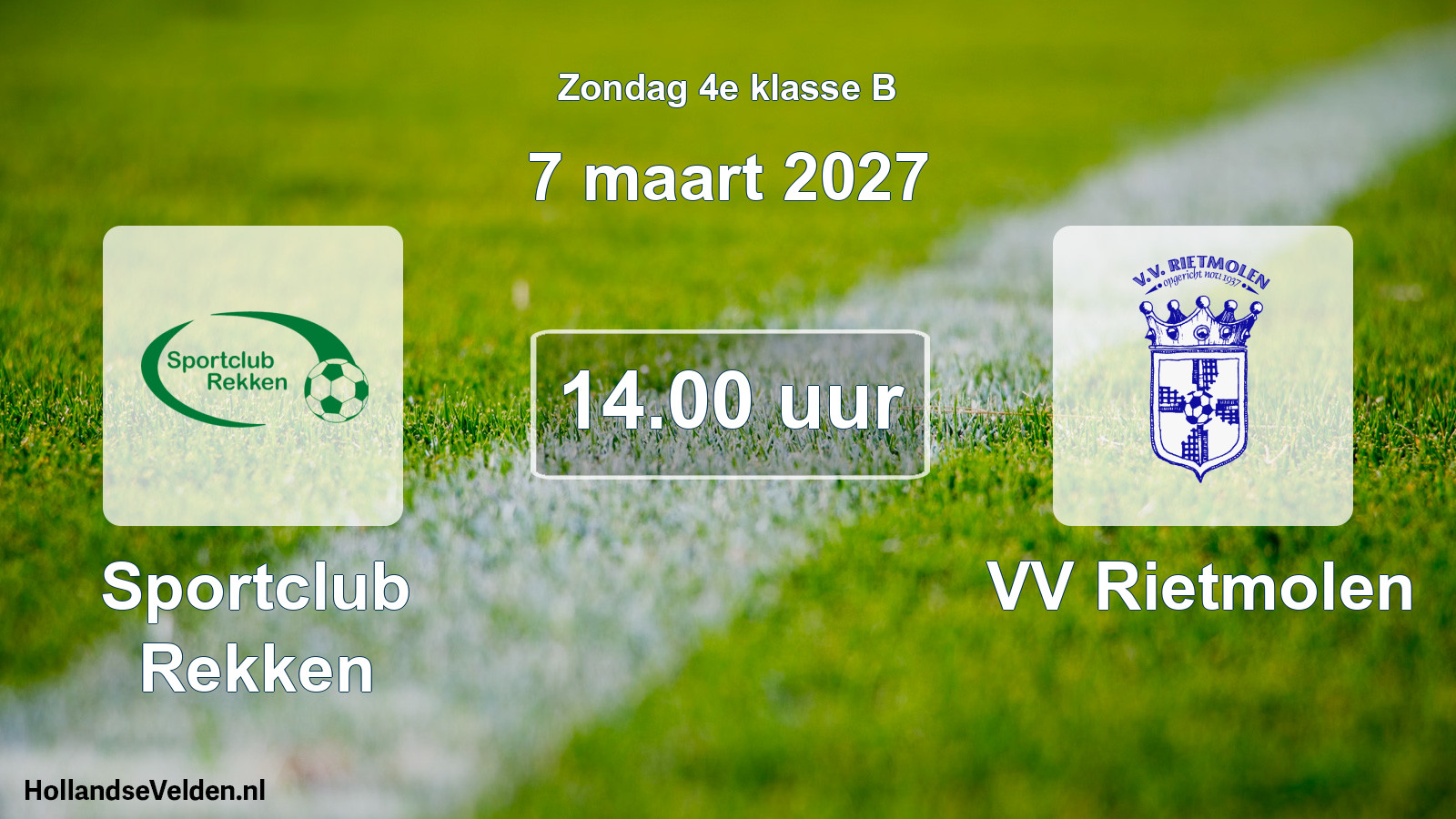 Geplande wedstrijd: Sportclub Rekken - VV Rietmolen (7 maart 2027)