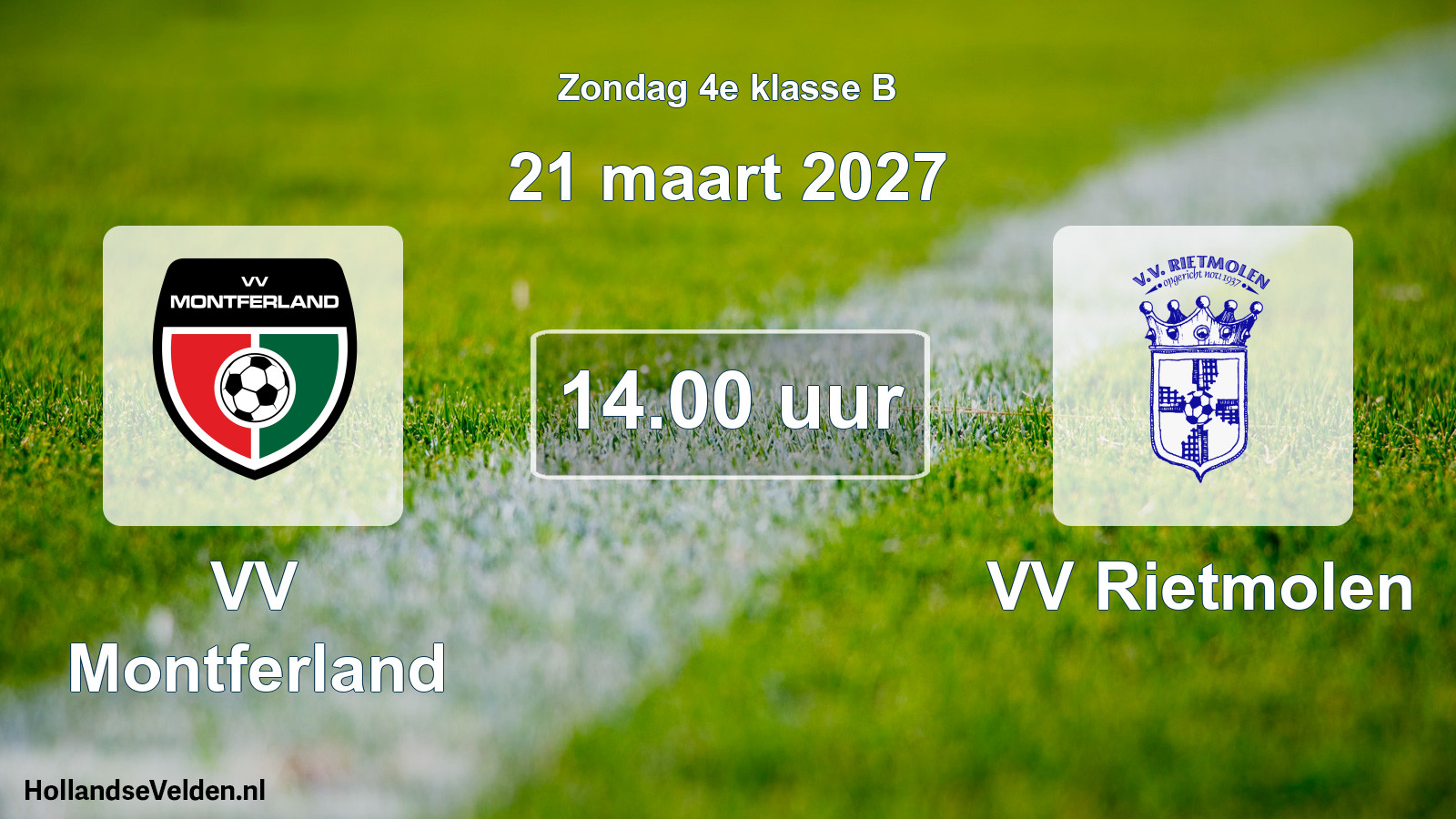 Geplande wedstrijd: VV Montferland - VV Rietmolen (21 maart 2027)