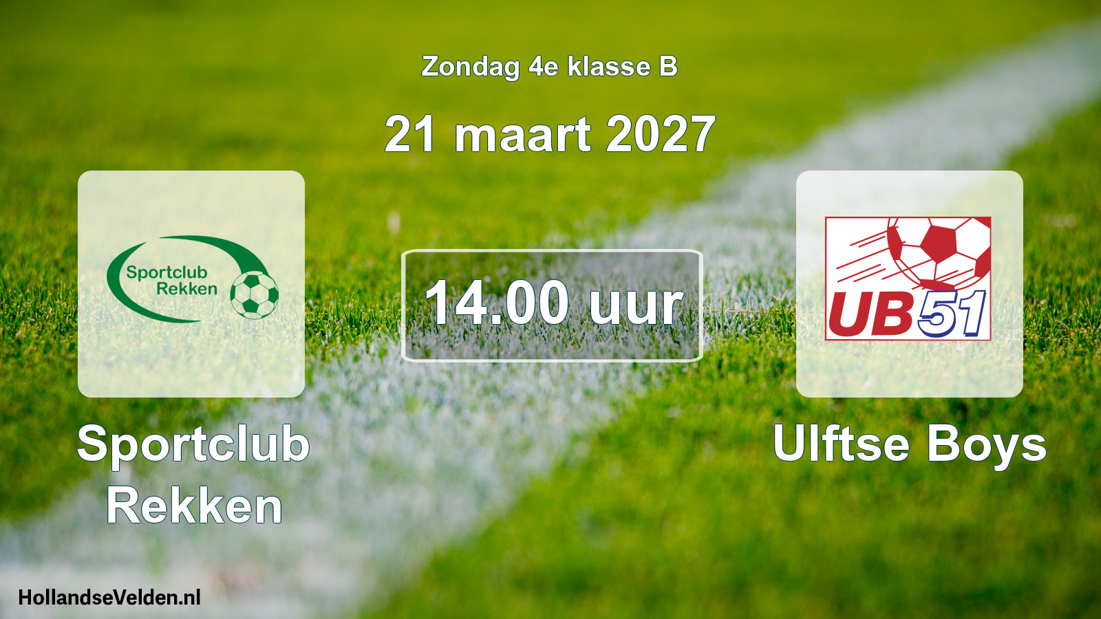 Geplande wedstrijd: Sportclub Rekken - Ulftse Boys (21 maart 2027)