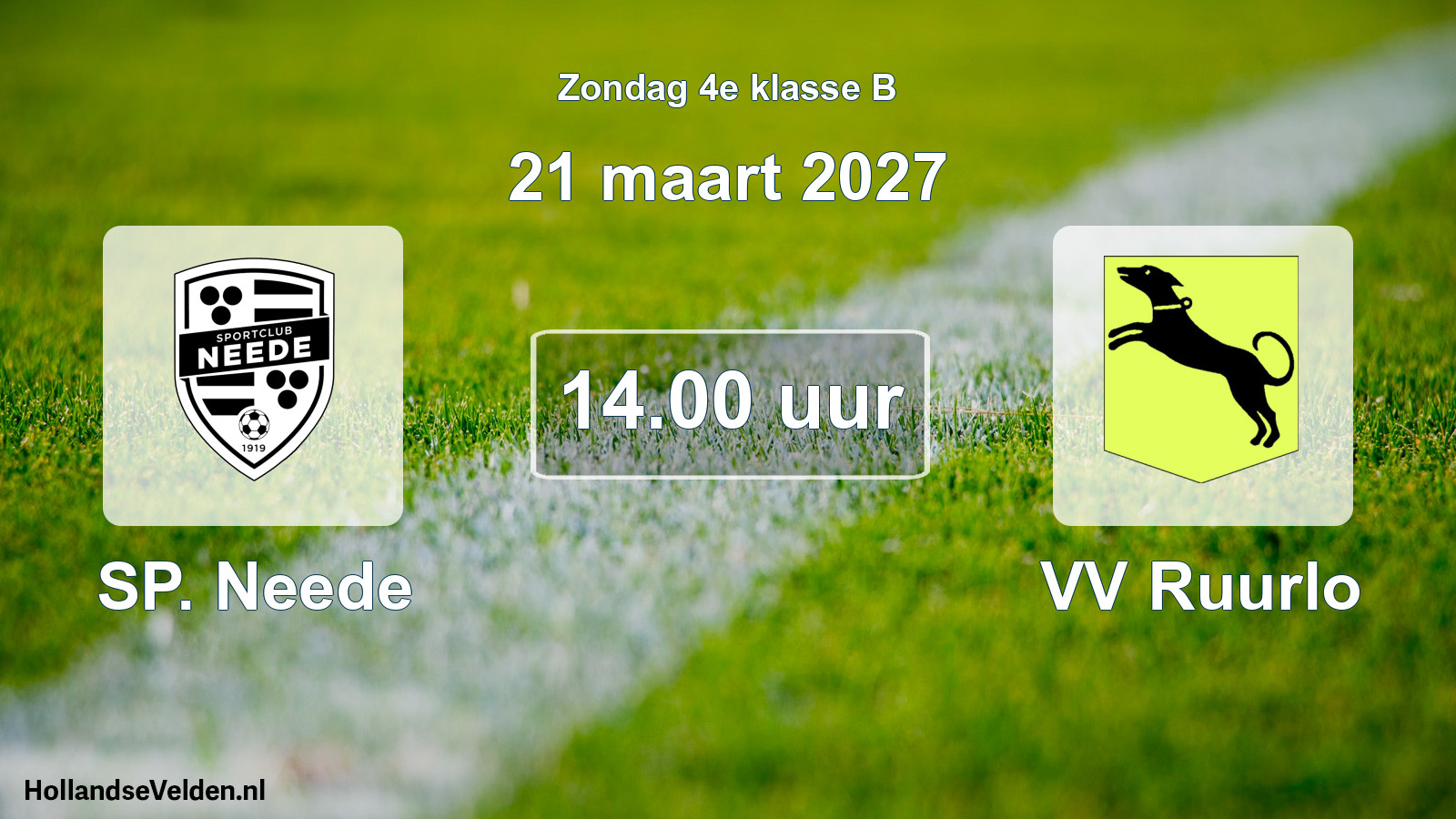 Geplande wedstrijd: SP. Neede - VV Ruurlo (21 maart 2027)