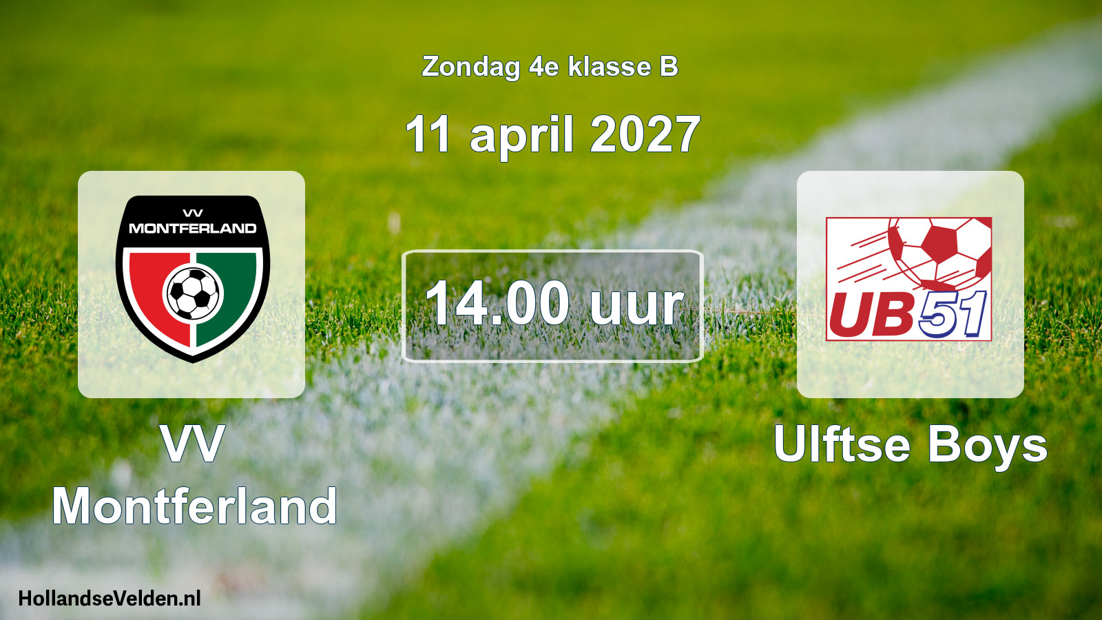 Scheduled Match: VV Montferland - Ulftse Boys (11 April 2027)