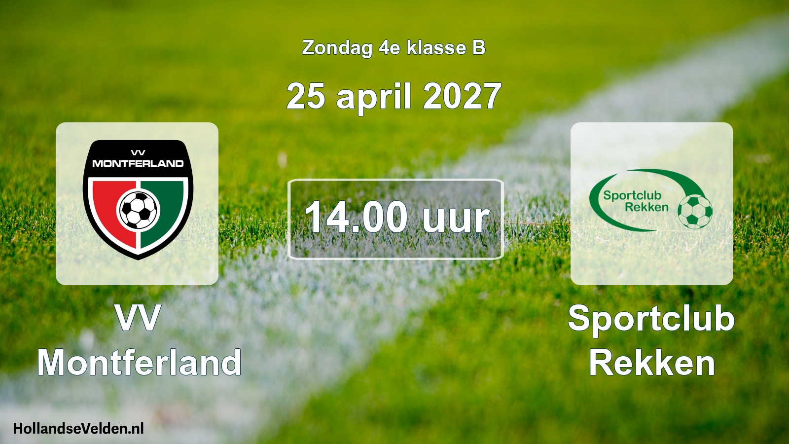 Geplande wedstrijd: VV Montferland - Sportclub Rekken (25 april 2027)