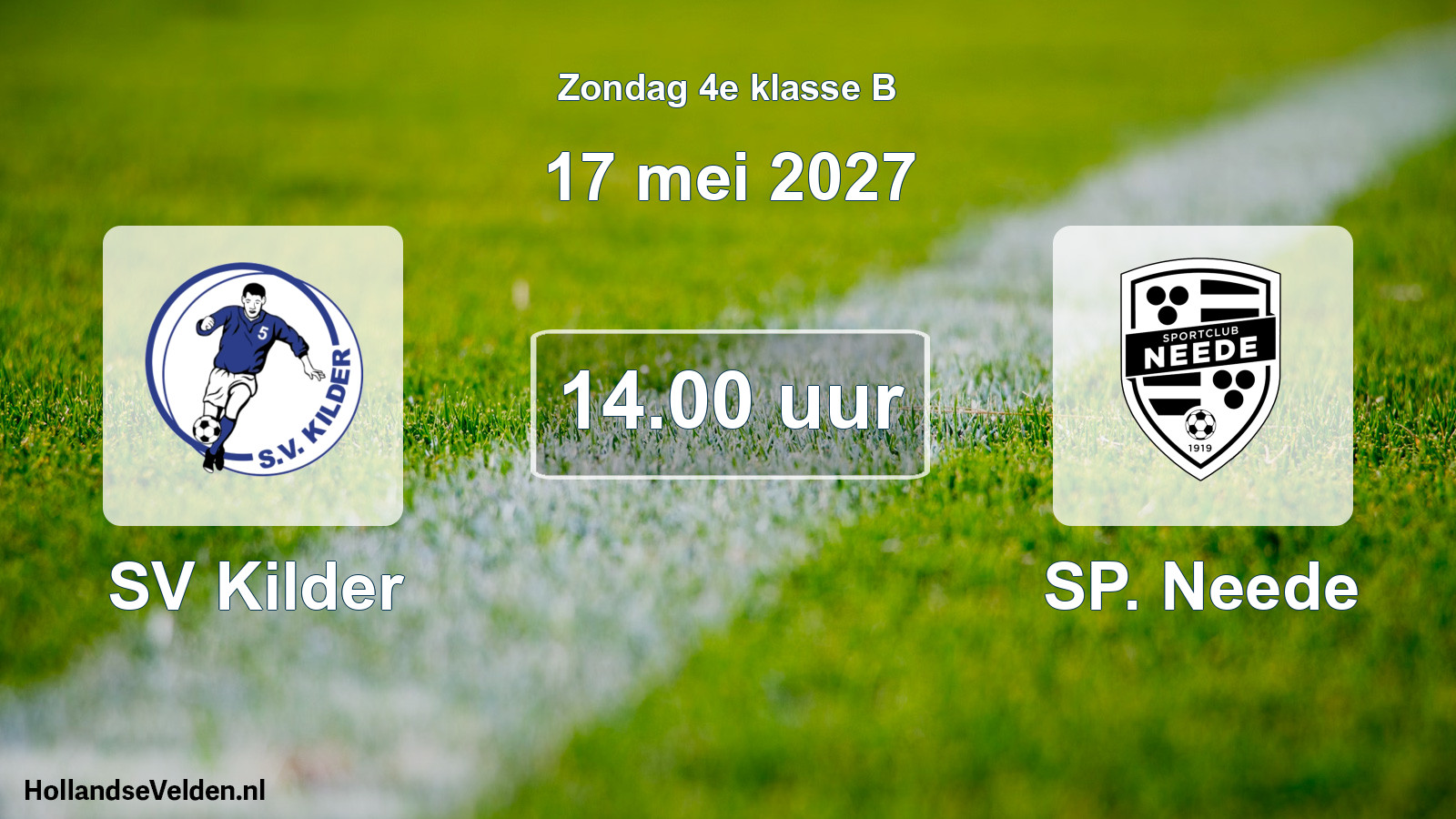Geplande wedstrijd: SV Kilder - SP. Neede (17 mei 2027)