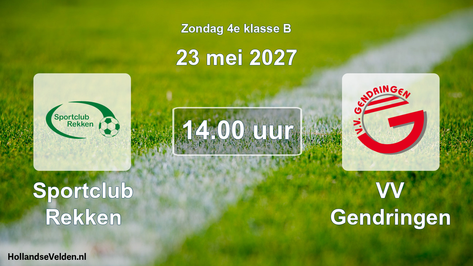 Geplande wedstrijd: Sportclub Rekken - VV Gendringen (23 mei 2027)