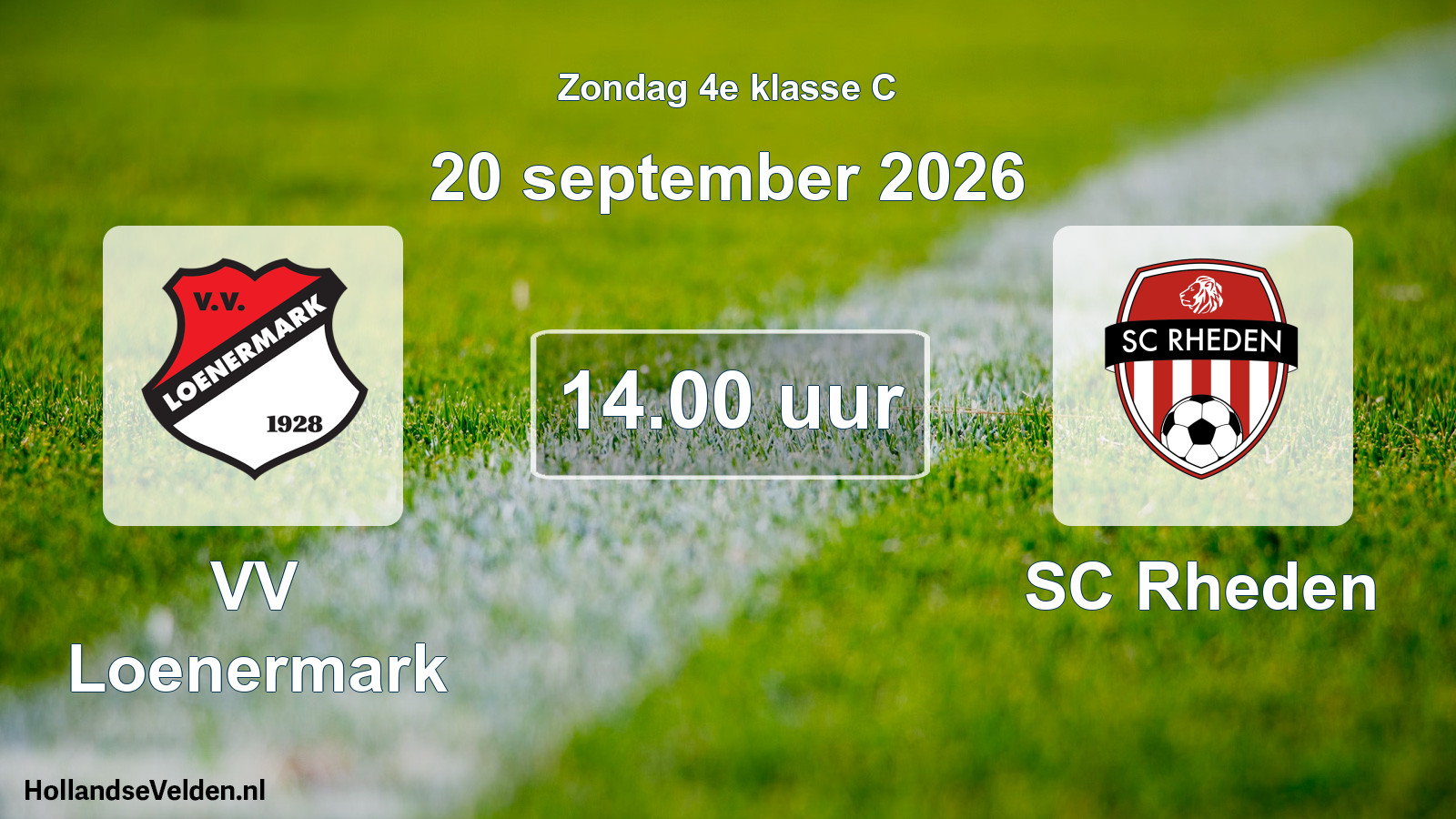Geplande wedstrijd: VV Loenermark - SC Rheden (20 september 2026)