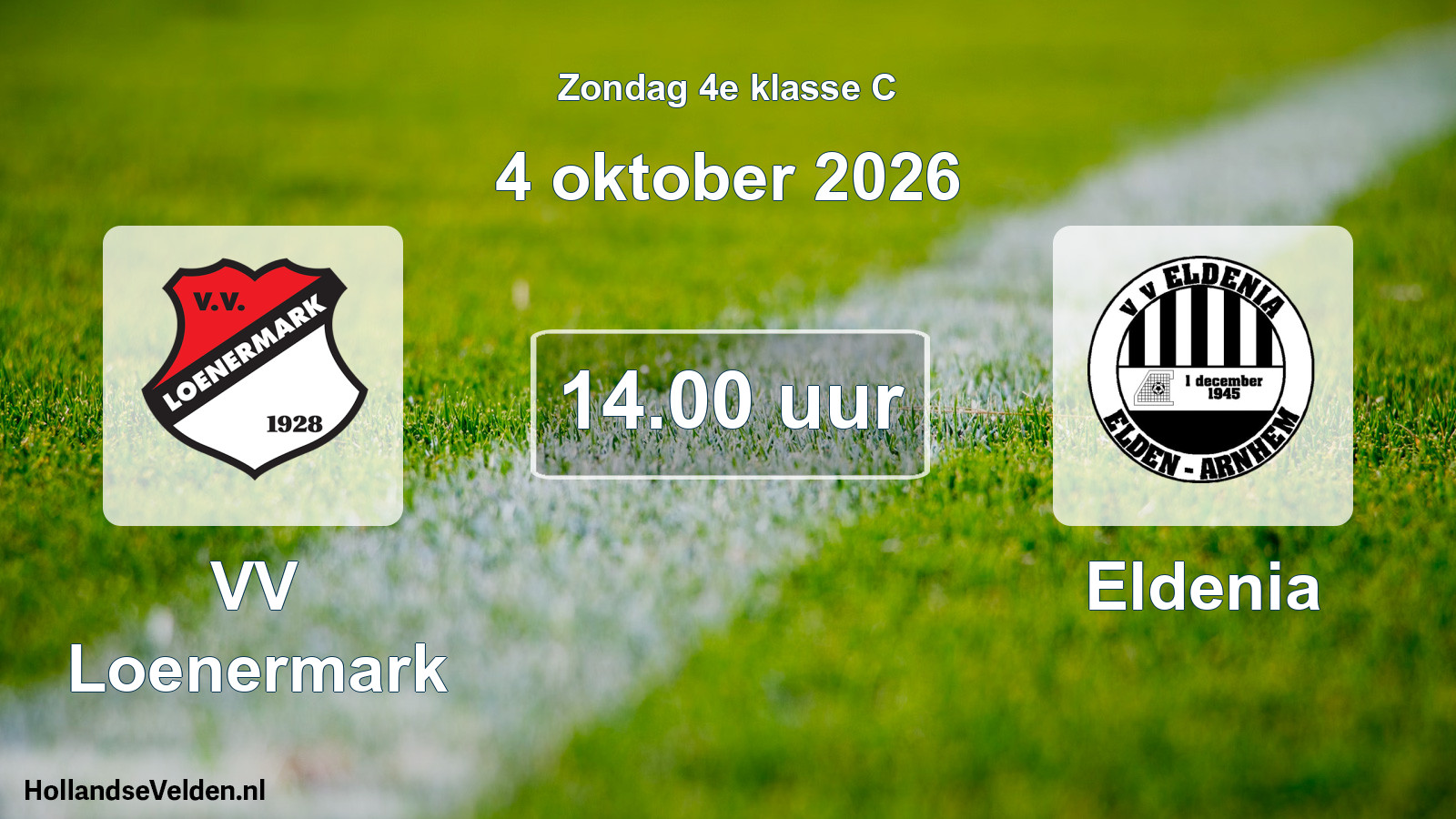 Geplande wedstrijd: VV Loenermark - Eldenia (4 oktober 2026)