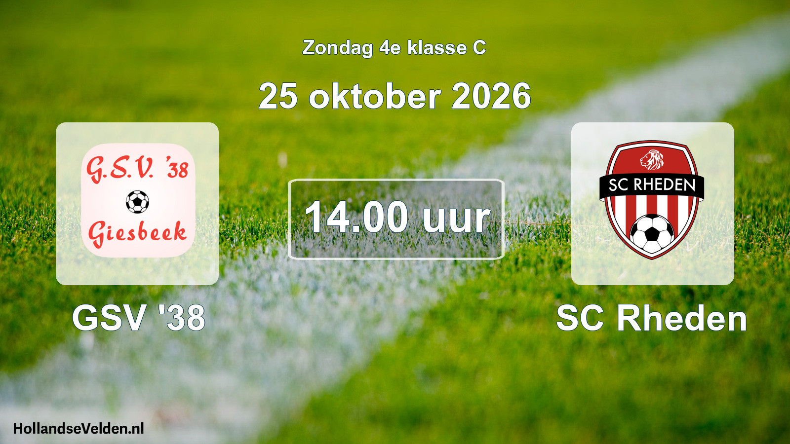 Scheduled Match: GSV '38 - SC Rheden (25 October 2026)