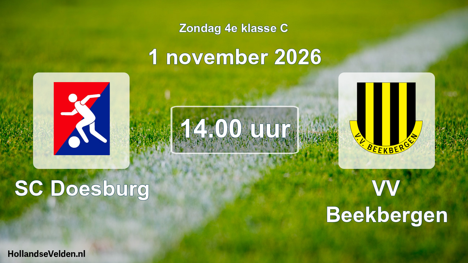 Geplande wedstrijd: SC Doesburg - VV Beekbergen (1 november 2026)