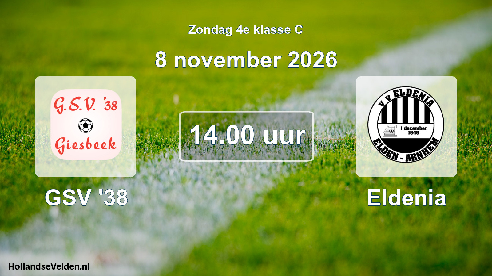 Geplande wedstrijd: GSV '38 - Eldenia (8 november 2026)