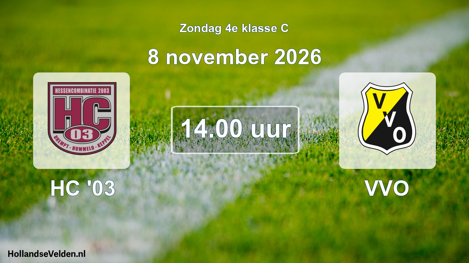 Geplande wedstrijd: HC '03 - VVO (8 november 2026)