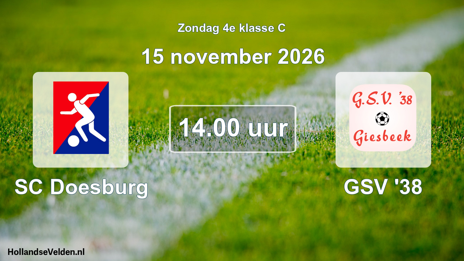 Geplande wedstrijd: SC Doesburg - GSV '38 (15 november 2026)