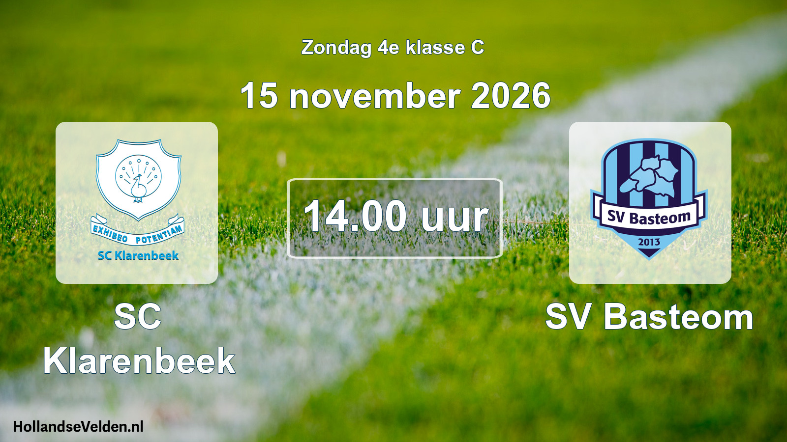 Scheduled Match: SC Klarenbeek - SV Basteom (15 November 2026)
