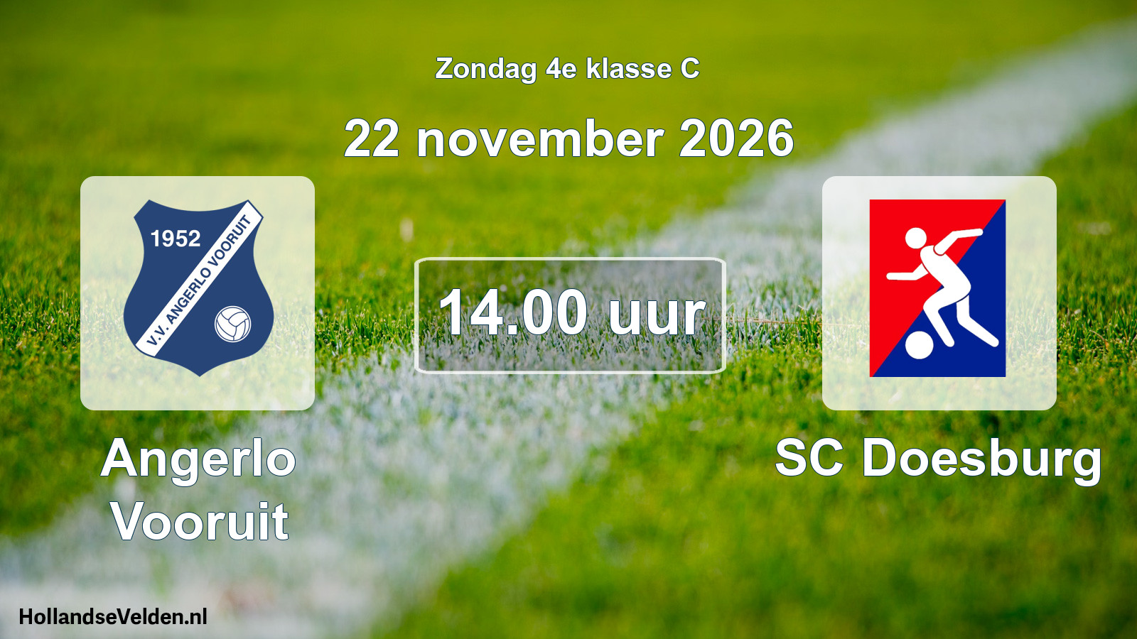Geplande wedstrijd: Angerlo Vooruit - SC Doesburg (22 november 2026)