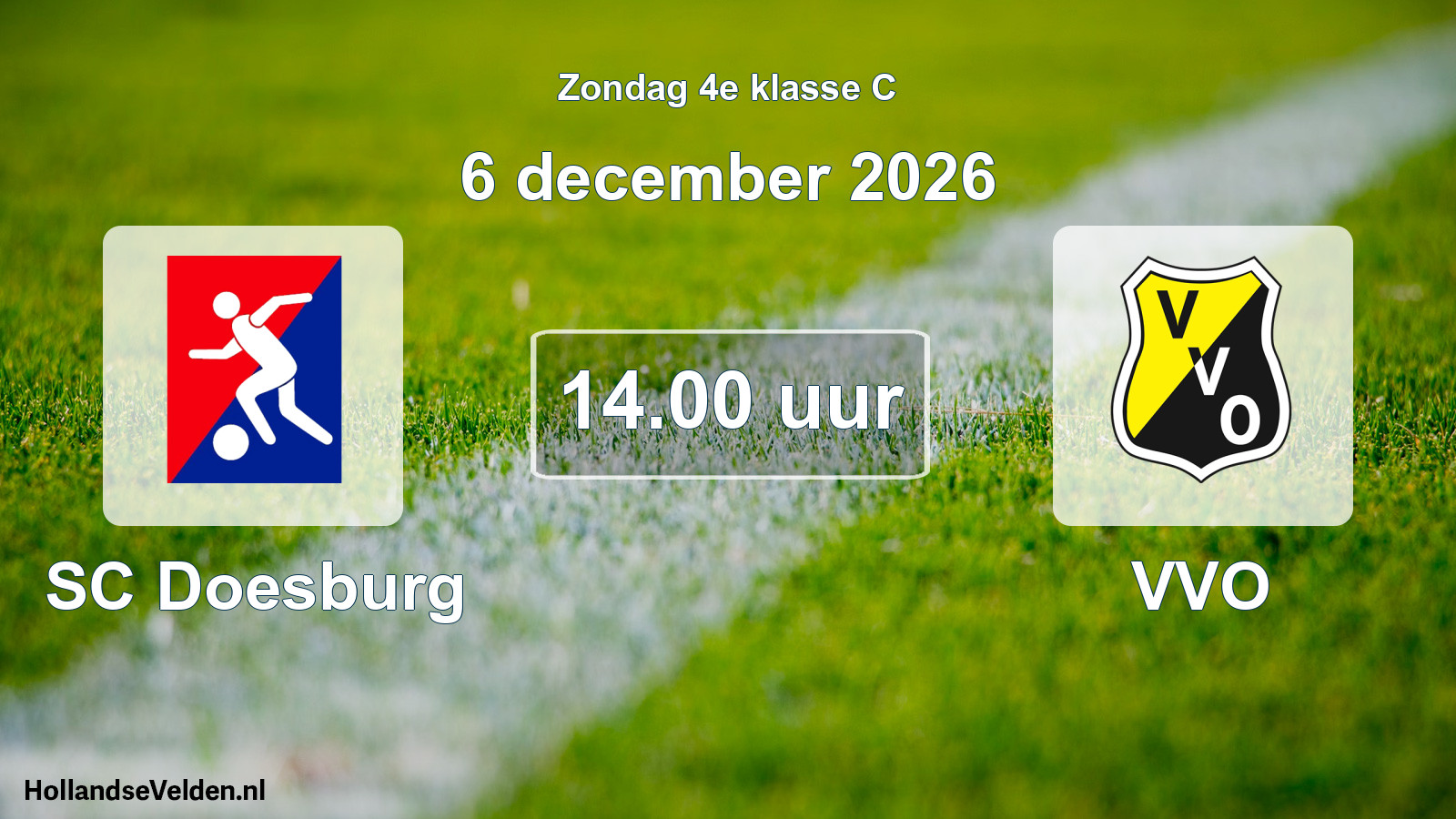 Geplande wedstrijd: SC Doesburg - VVO (6 december 2026)