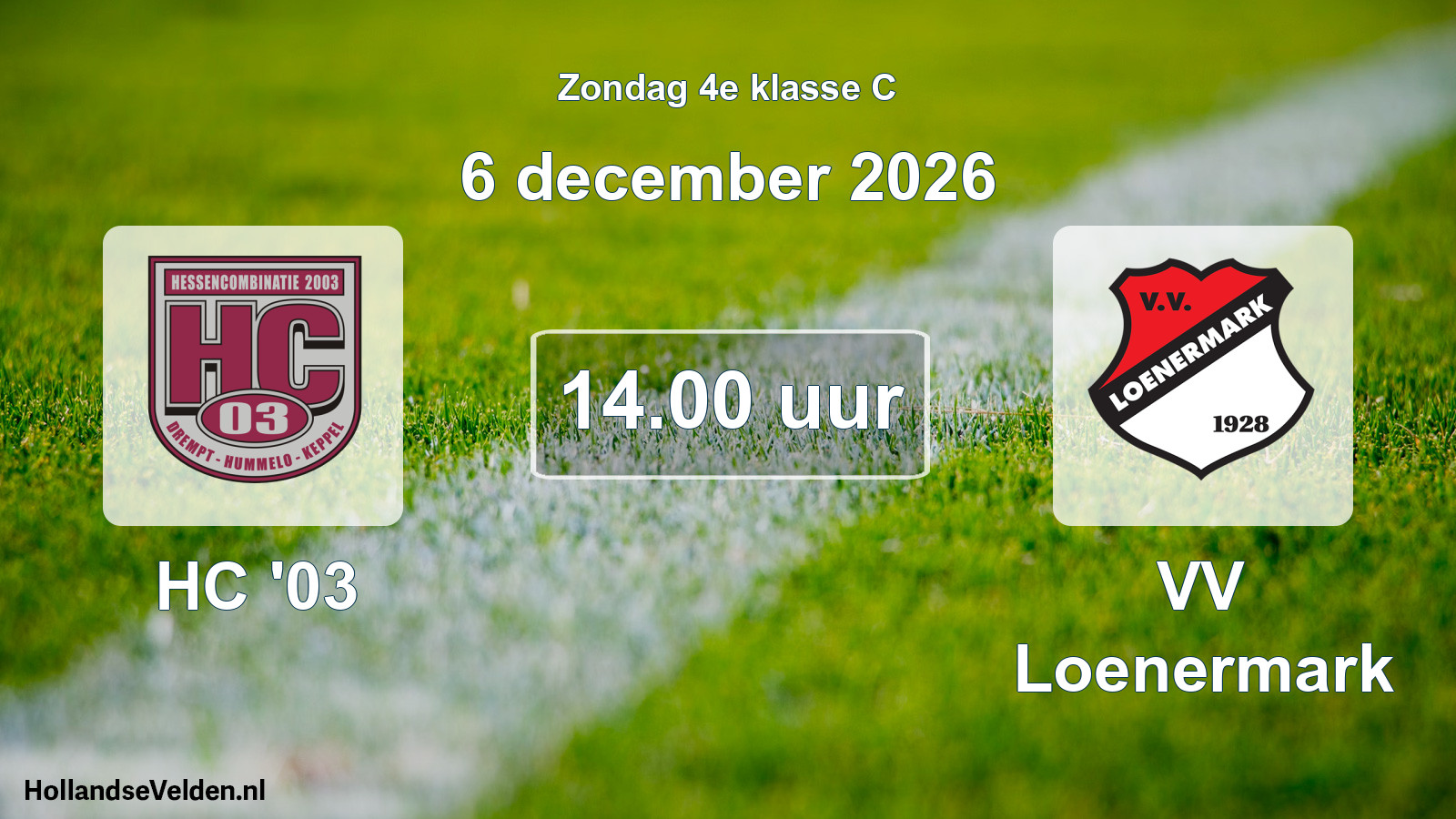 Geplande wedstrijd: HC '03 - VV Loenermark (6 december 2026)