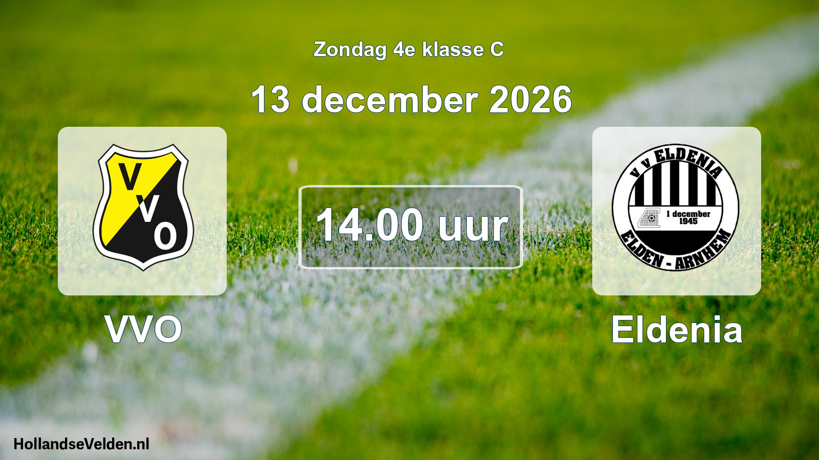 Geplande wedstrijd: VVO - Eldenia (13 december 2026)