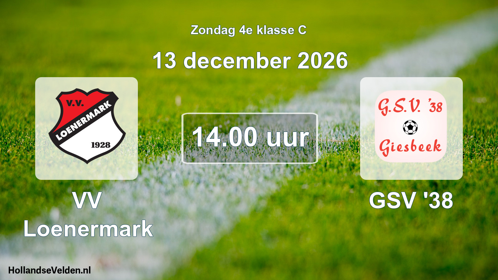 Geplande wedstrijd: VV Loenermark - GSV '38 (13 december 2026)