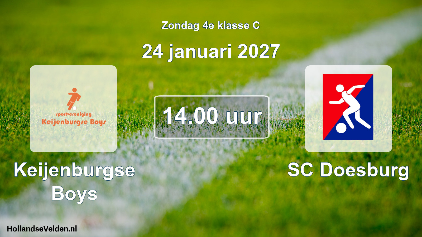 Geplande wedstrijd: Keijenburgse Boys - SC Doesburg (24 januari 2027)