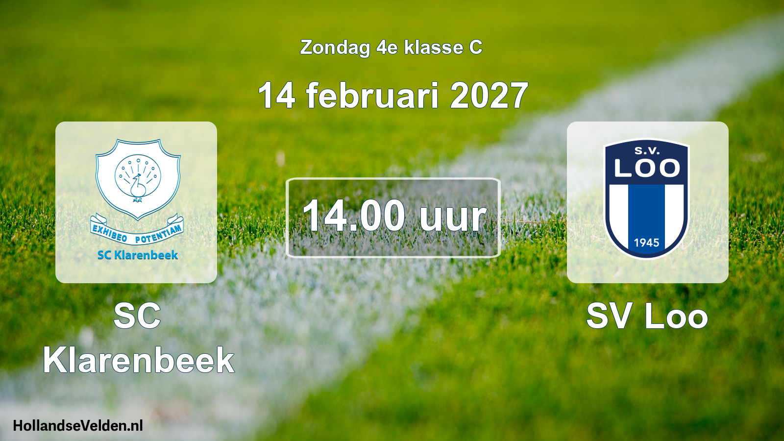 Geplande wedstrijd: SC Klarenbeek - SV Loo (14 februari 2027)