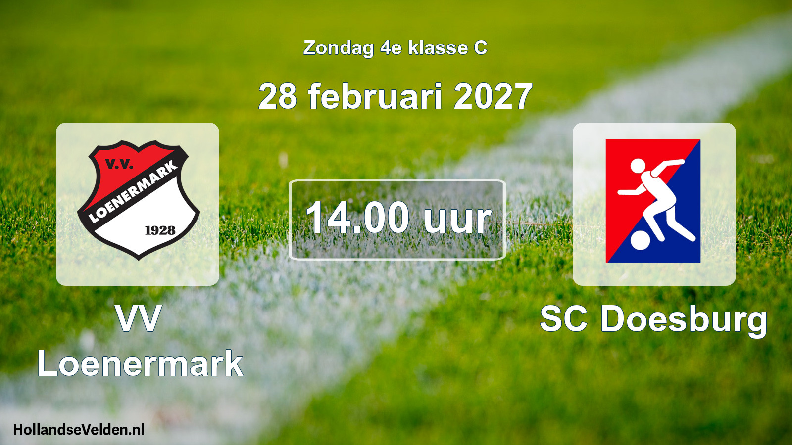 Geplande wedstrijd: VV Loenermark - SC Doesburg (28 februari 2027)
