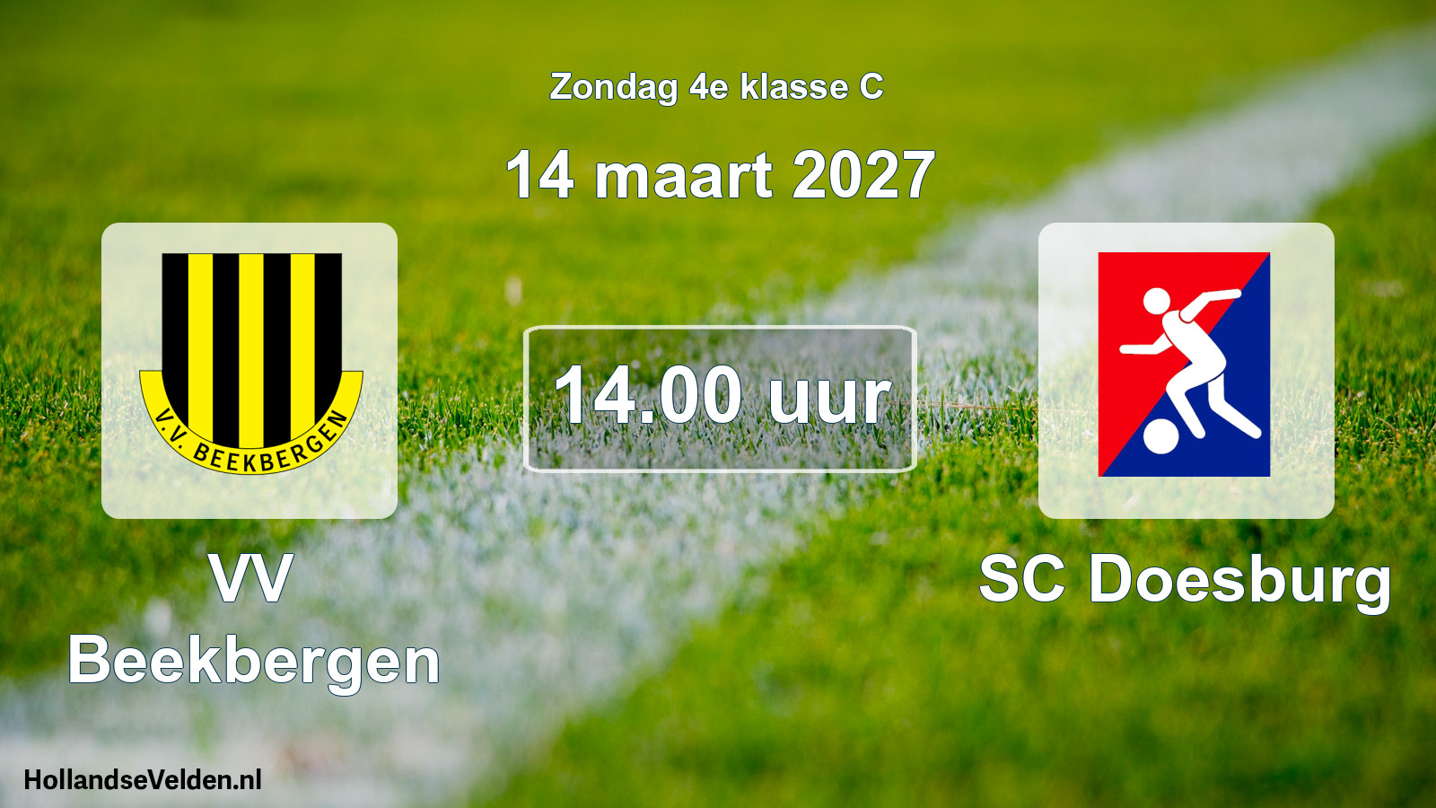 Geplande wedstrijd: VV Beekbergen - SC Doesburg (14 maart 2027)