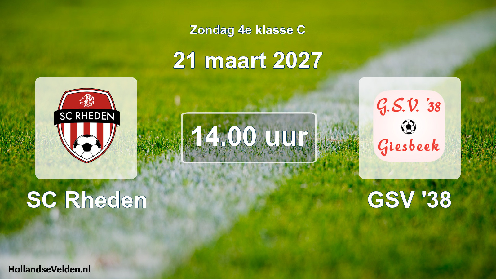 Scheduled Match: SC Rheden - GSV '38 (21 March 2027)